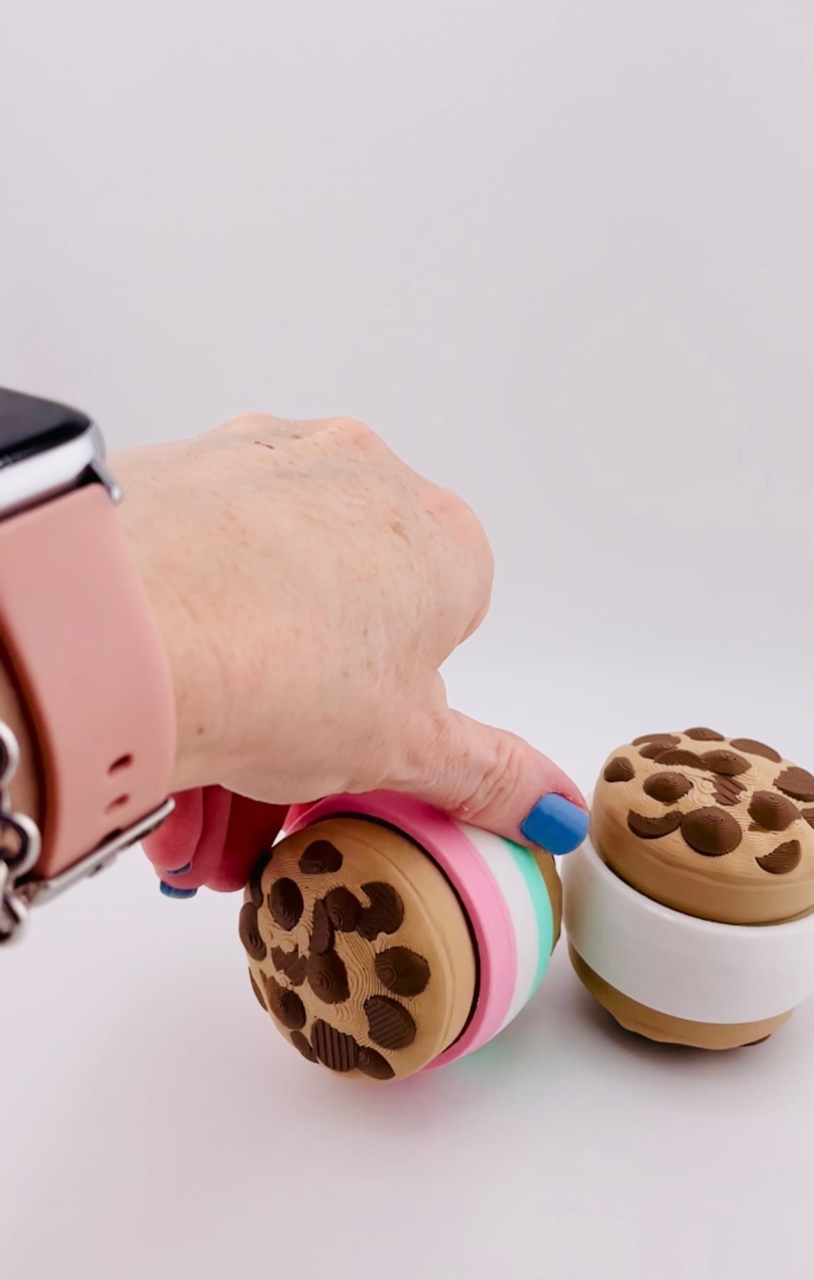 Chocolate Chip Ice Cream Sandwich DOUBLE sided Clicker 3d model