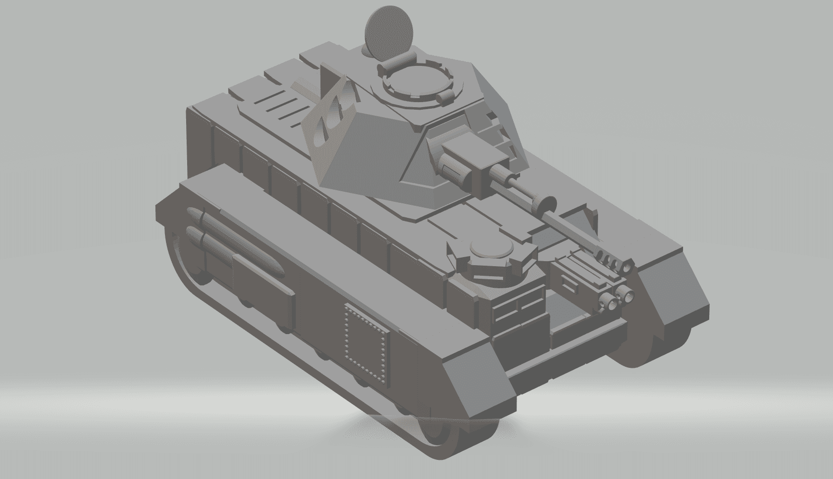FHW: Twilight Tank Auto Cannon with hull mounted Box Cannon (BoD) 3d model
