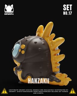 Grumpii 3D Printable Art Toy - Chubbii Series - Set 17 3d model