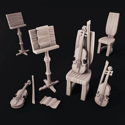 Violin 3d model