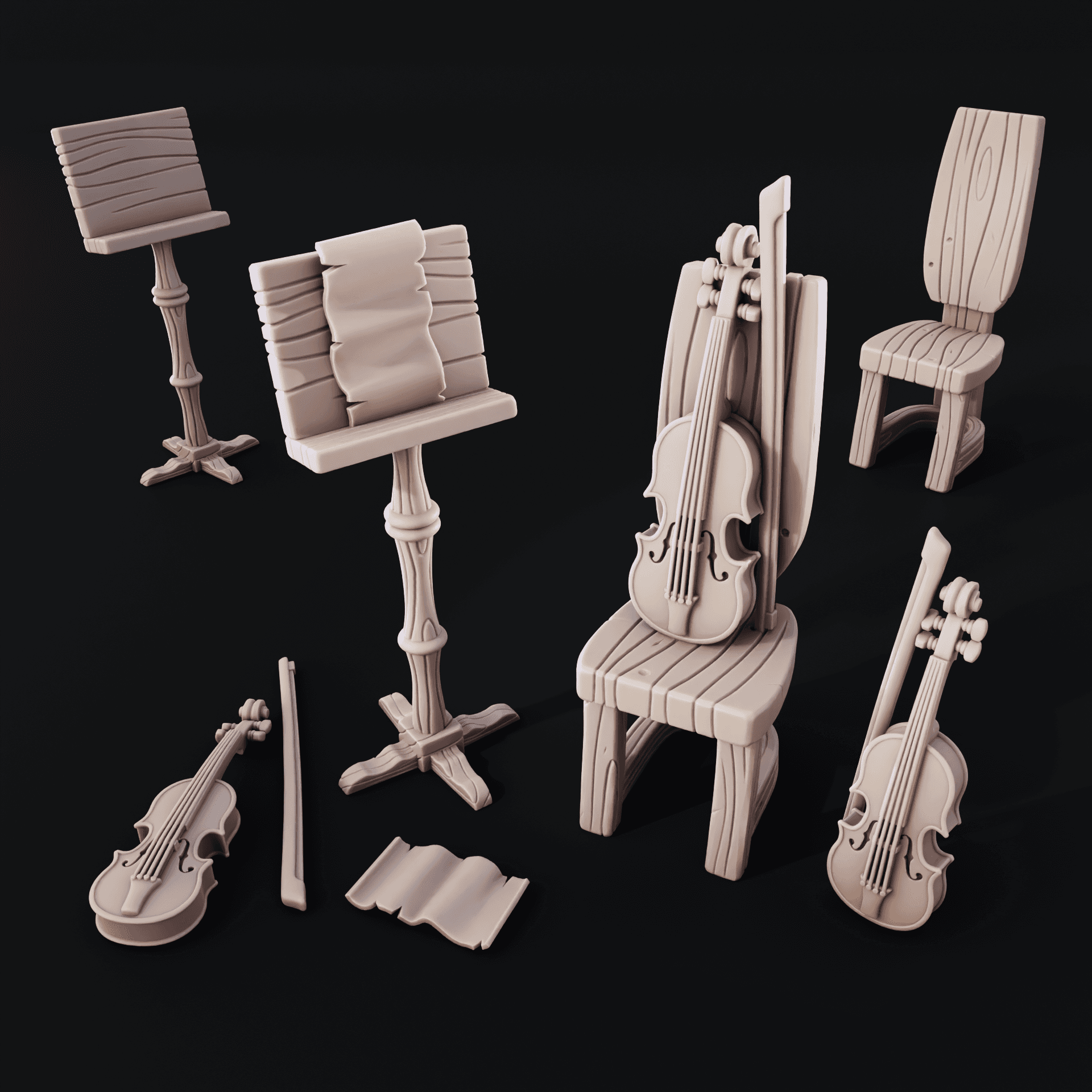 Violin 3d model