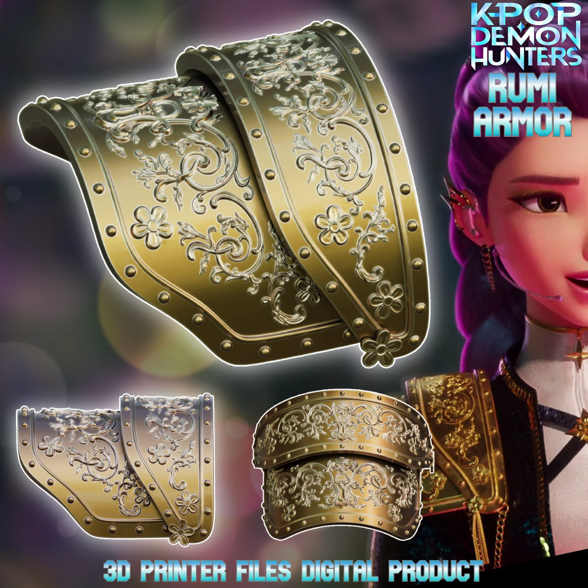 Rumi Cosplay Armor Kpop Demon Hunters 3d model