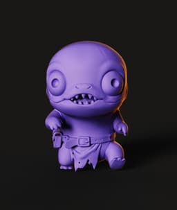 Chibi Shark Monster STL | Fantasy Figure 3D Print | No AMS 3d model