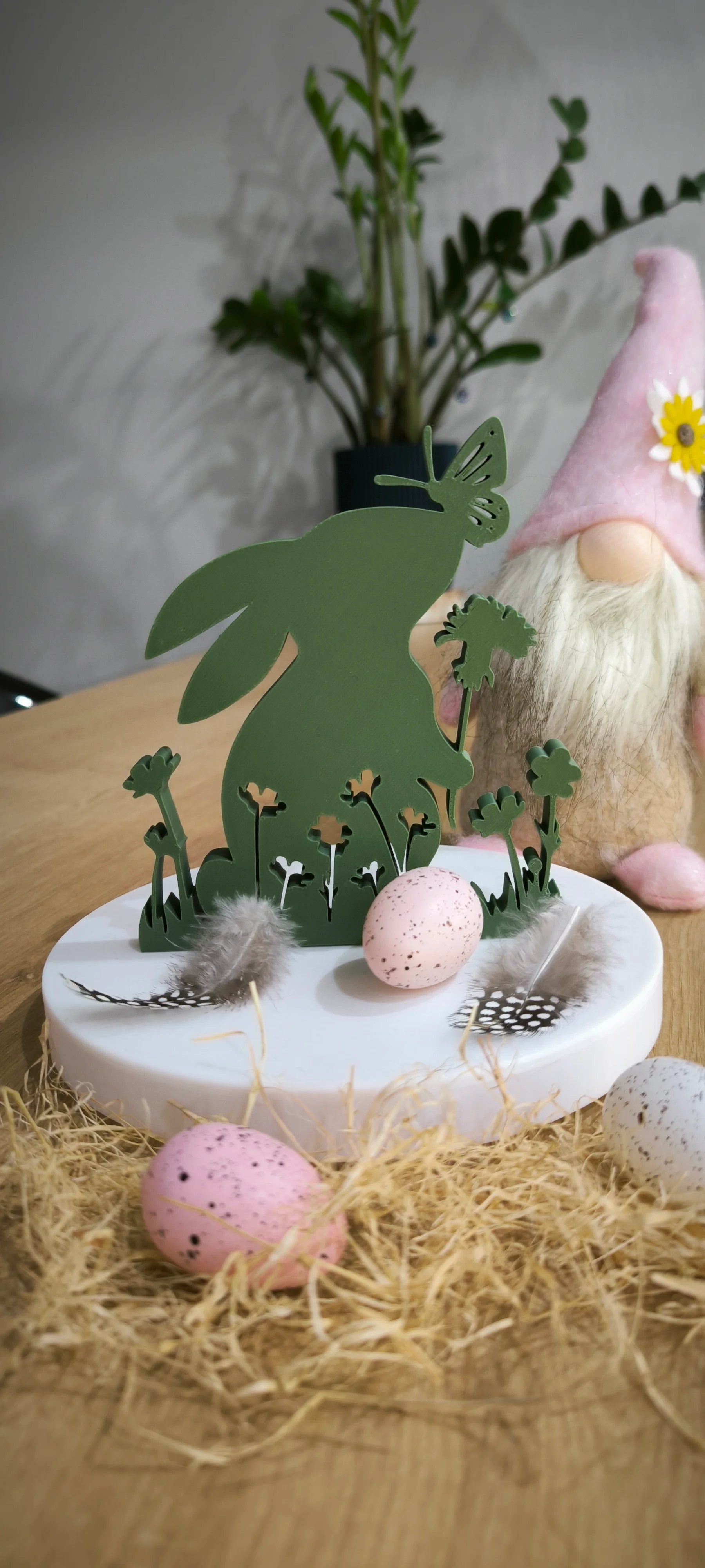 Spring Easter Bunny with Butterfly 3d model