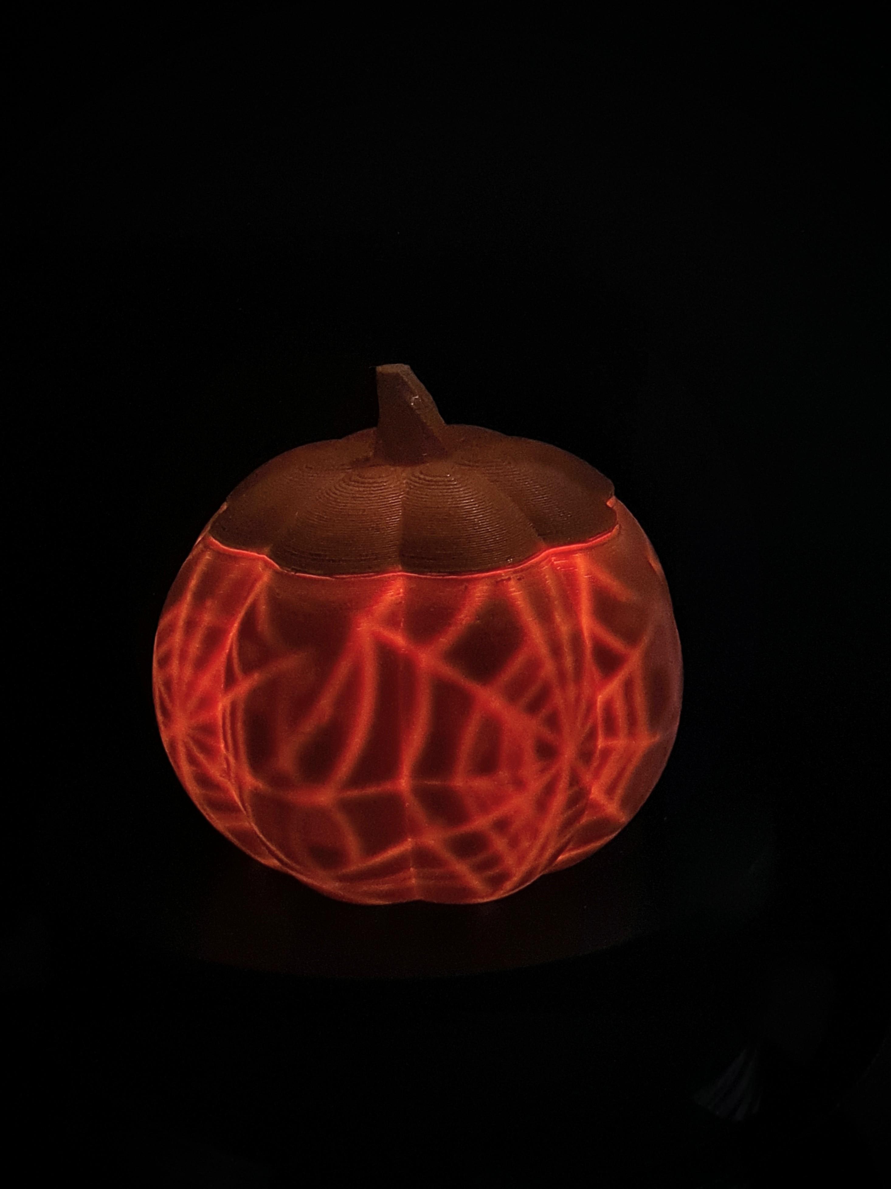 Hidden Carving Pumpkin - Cobwebs 3d model