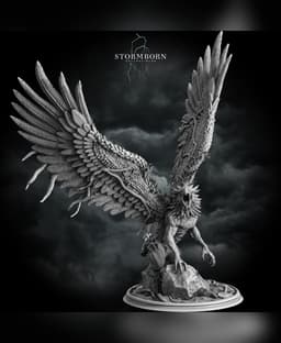 (32mm) Corrupted Forest Gryphon 3d model