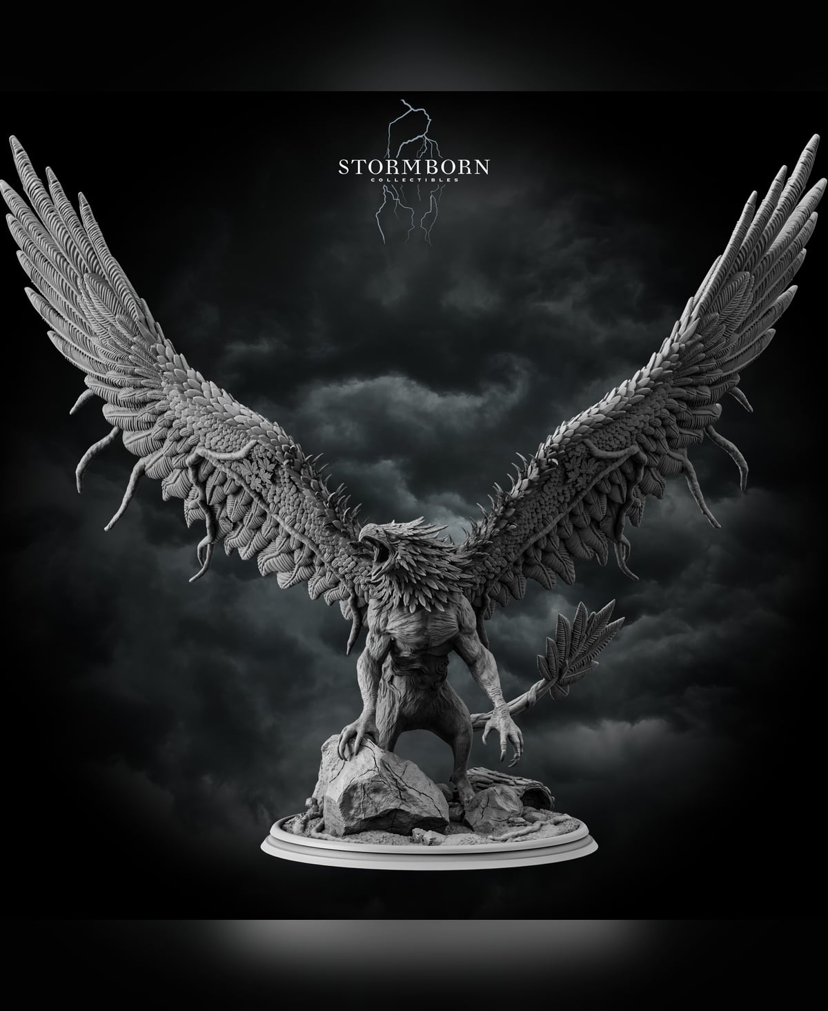 (32mm) Corrupted Forest Gryphon 3d model