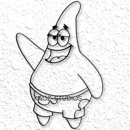 PATRICK STAR wall art Spongebob decor Square Pants fanart 3d model