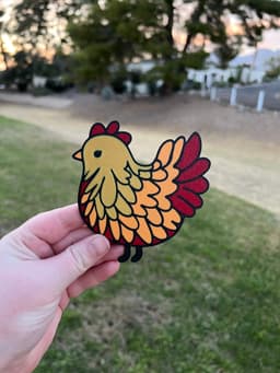 Cute Chicken Artwork Home Decor 3d model