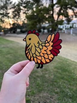 Cute Chicken Artwork Home Decor 3d model