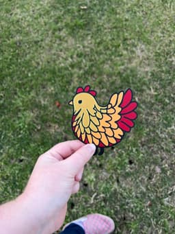Cute Chicken Artwork Home Decor 3d model
