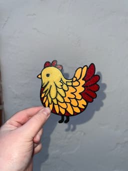 Cute Chicken Artwork Home Decor 3d model