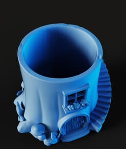 Fairy Tree House Planter STL | Fantasy Decor 3D Print 3d model
