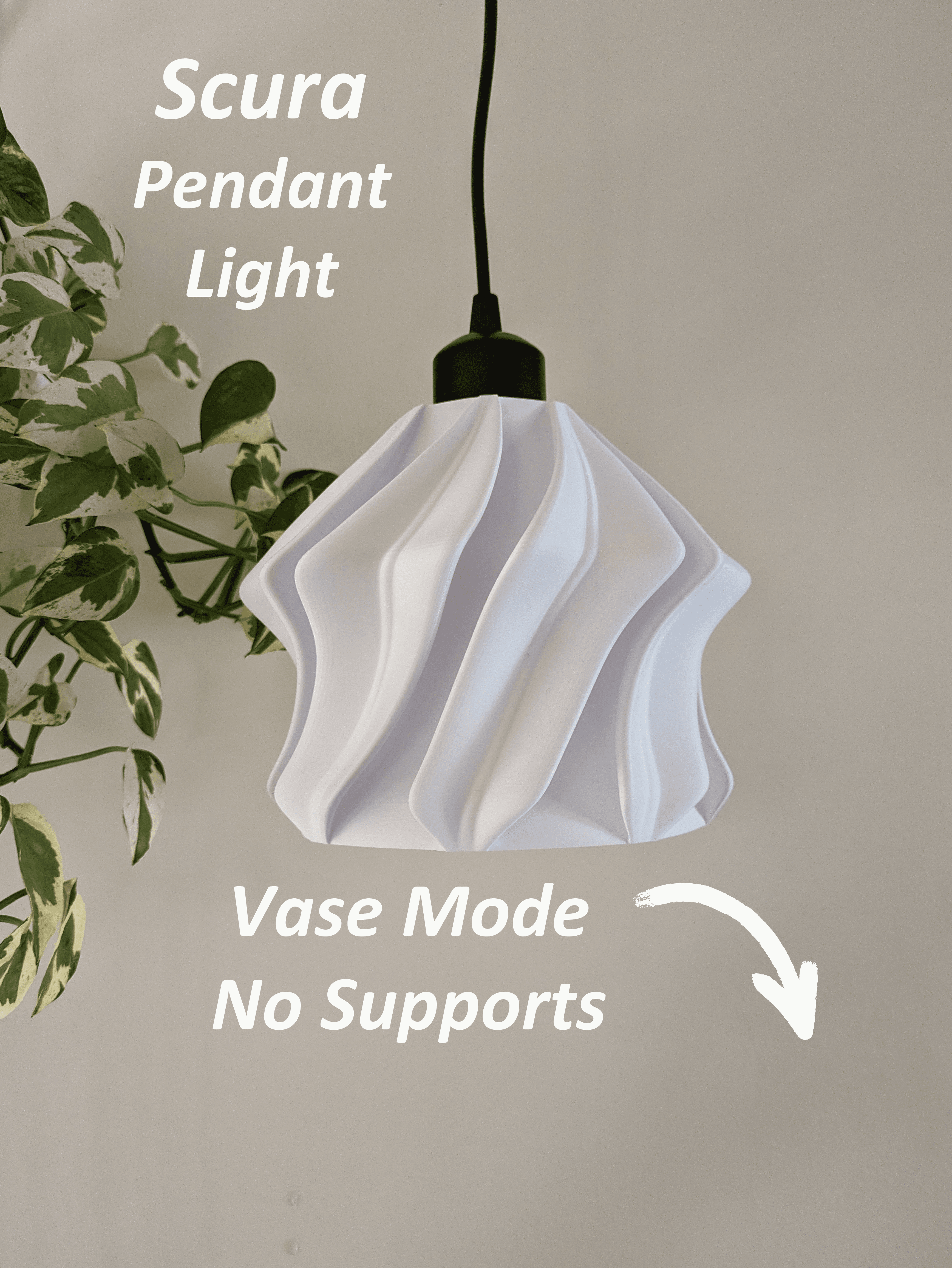 The Scura - Pendant Light, Vase Mode Bambu 3MF 3d model