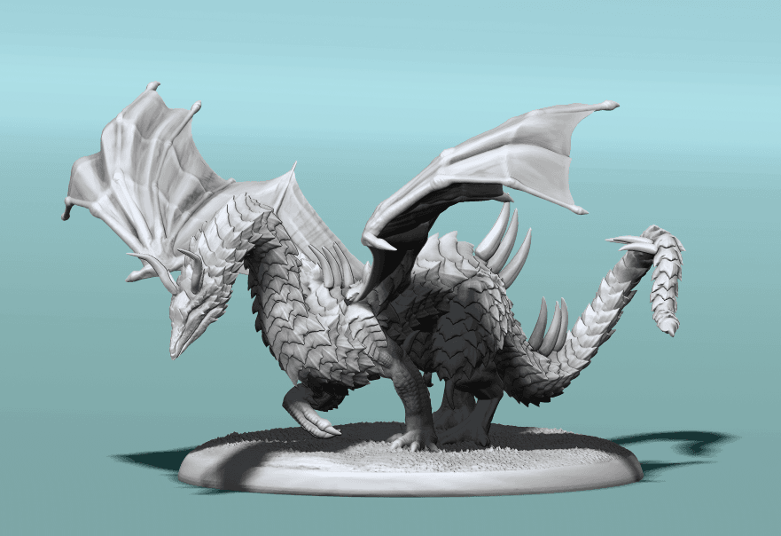 Emerald Dragon 3d model