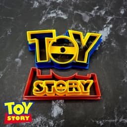 Toy Story Cookie Cutters - Toy Story Logo with Clouds - Fondant Dough Cutter - JCreateNZ 3d model