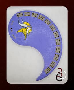 Yin Yang Cribbage Board - Minnesota Vikings 3d model