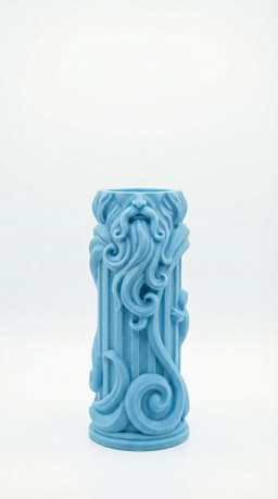 Zeus Greek God Bust Vase - Mythological Pillar Planter & Sculpture 3d model