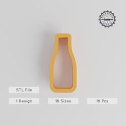 18-Piece Bottle Shape Cutter Set, Sizes 0.75"-5.00", Perfect for Cookies, Fondant & Clay PRODUCT_3634 3d model