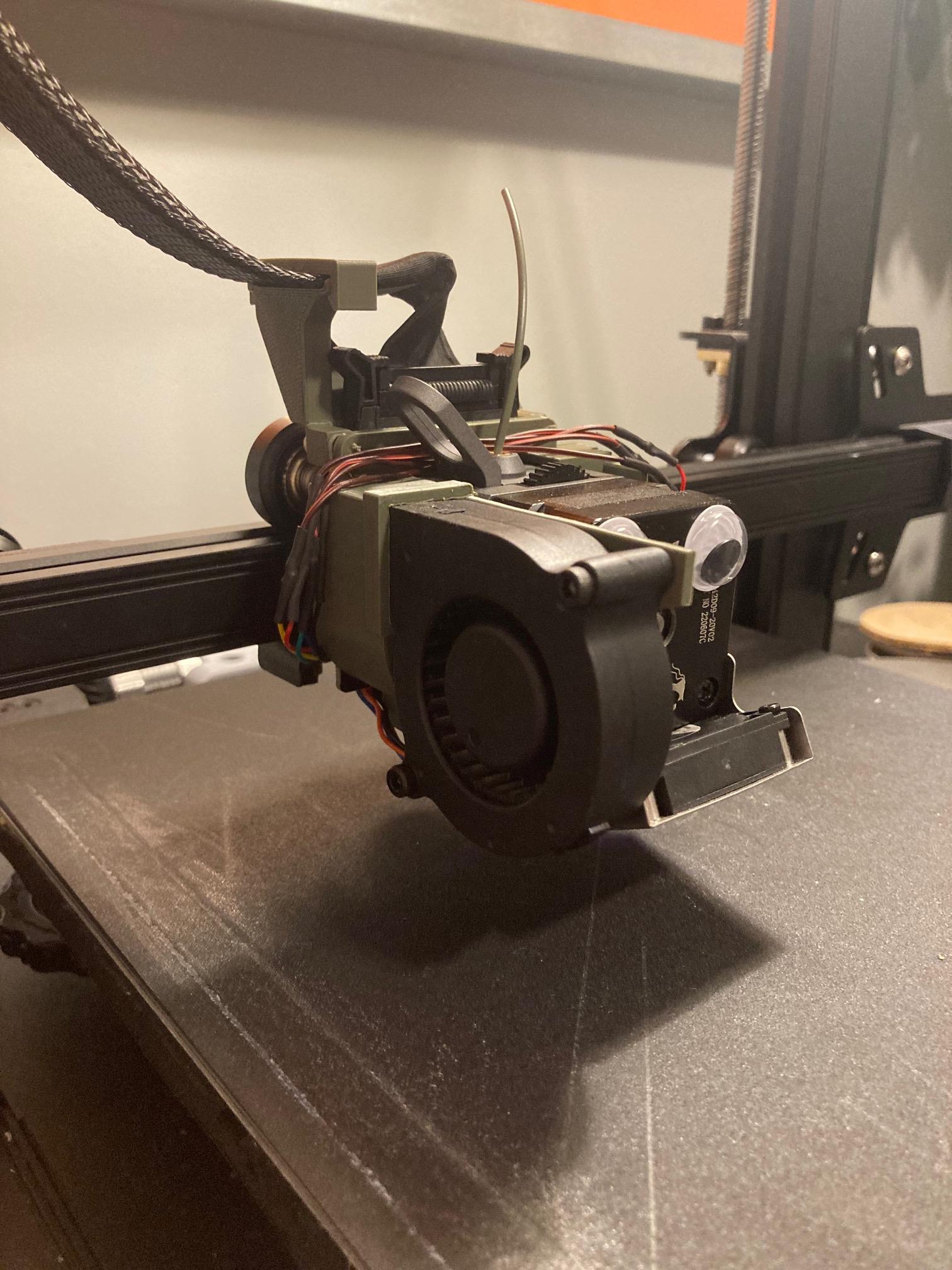 Ender 3 S1 5015 fan mount with right side inline cr-touch 3d model