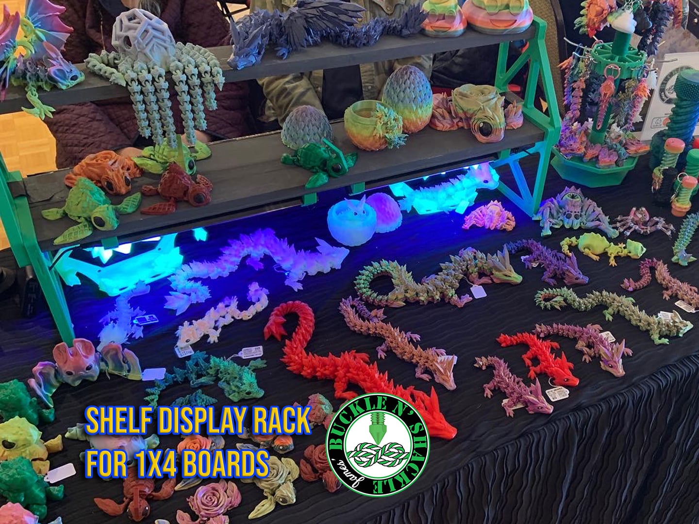 SHELF DISPLAY RACK FOR 1X4 BOARDS 3d model