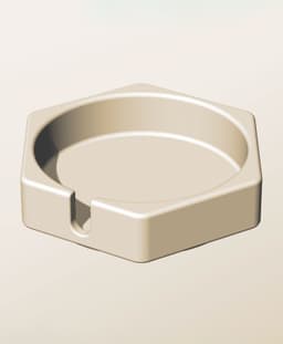 CH96-25-S Modular stacking slotted container for home decor 3d model