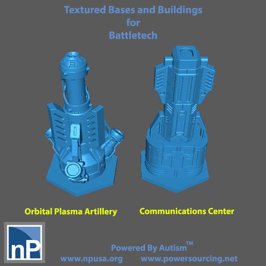 Battletech Buildings and Bases - pack 2 3d model