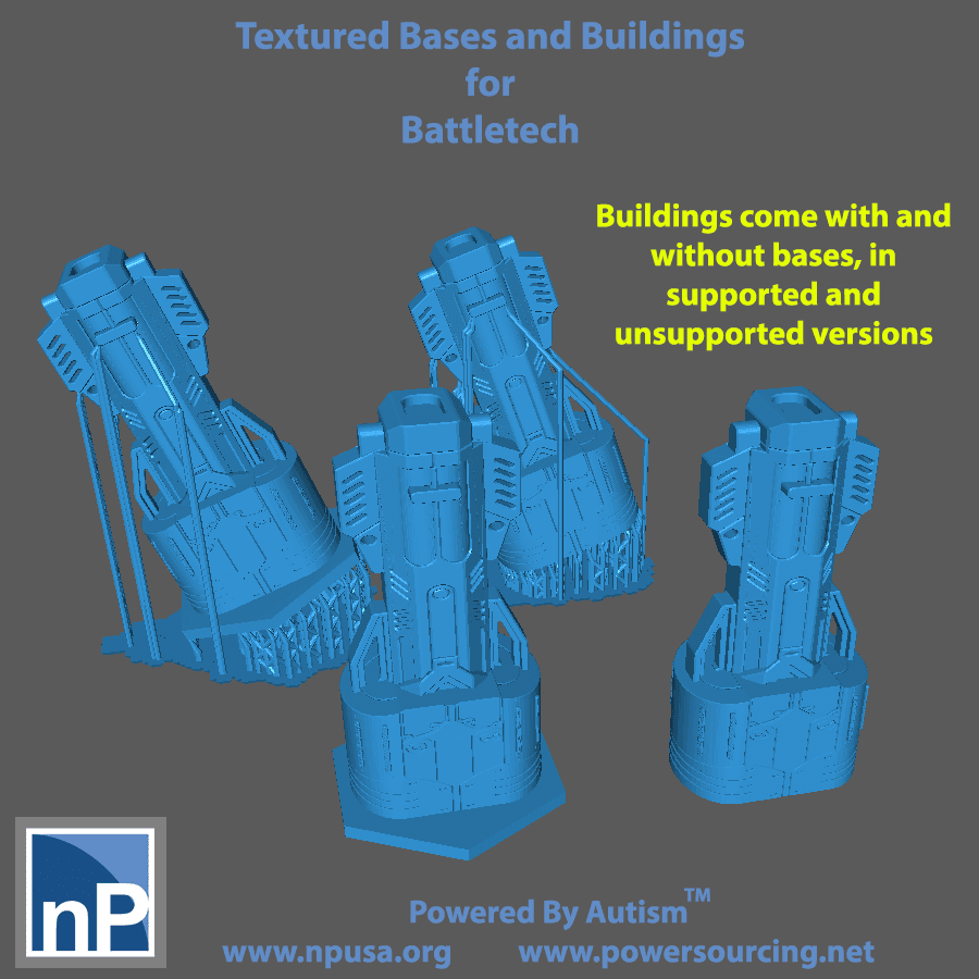 Battletech Buildings and Bases - pack 2 3d model