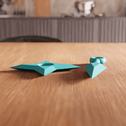 Ninja Kunai and Shuriken Anime Prop Set 3d model