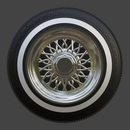 1/64 lowrider wire wheels Trueray cross lace 3d model