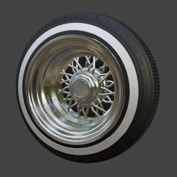1/64 lowrider wire wheels Trueray cross lace 3d model