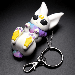 Cotton Candy Daydream the Articulated Cosmic Bunny Fidget Toy 3d model