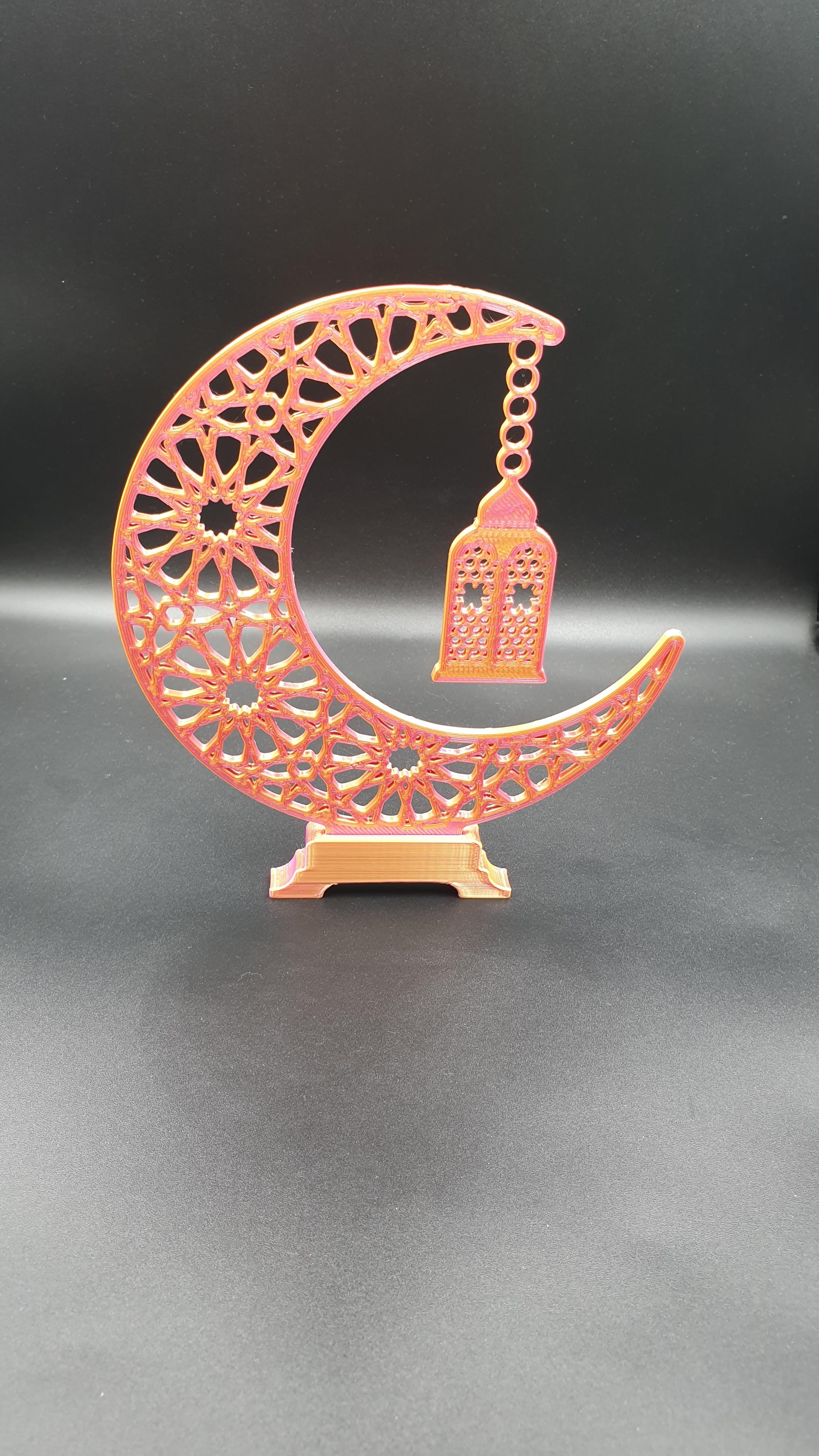 Eid Crescent with Lantern - Shadow Art 3d model