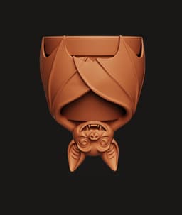 Hanging Bat Planter Multi-Color 3MF | Gothic Wall Pot | Bambu Ready 3d model