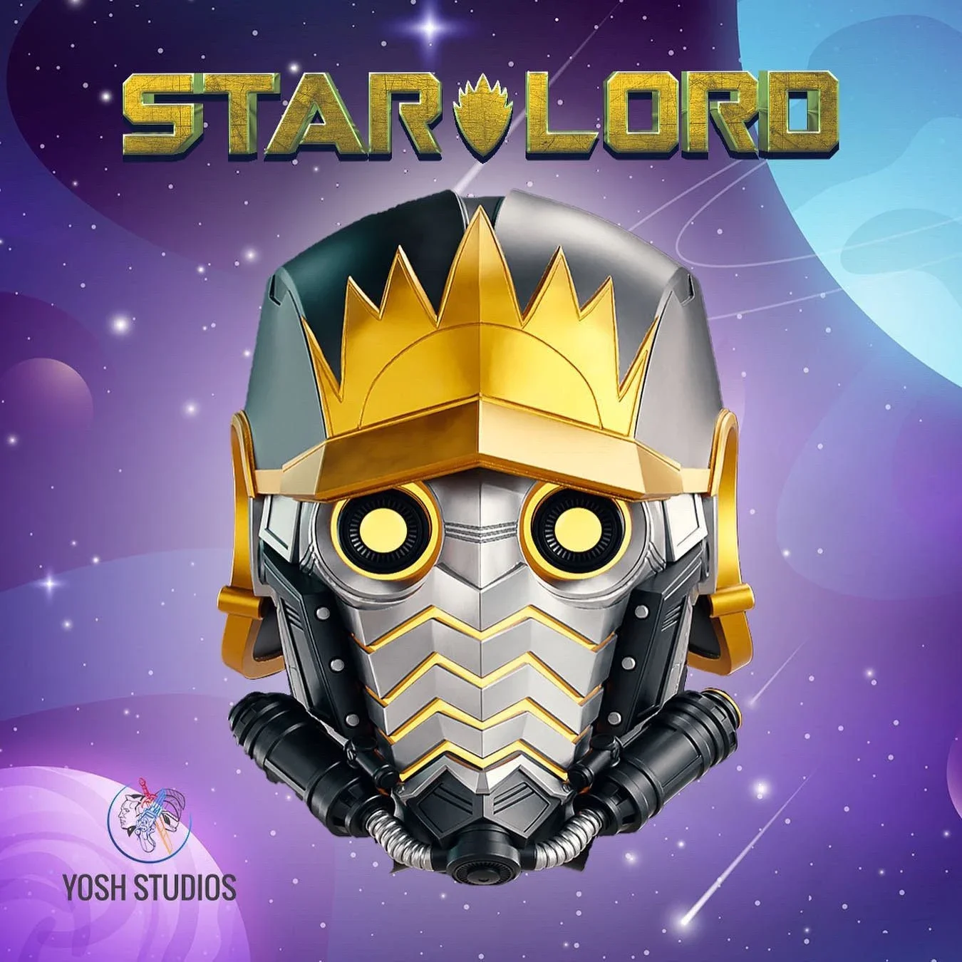 Comic Star Lord Mask 3D Printer File STL 3d model