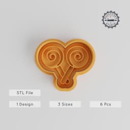 Lollipop Cookie Cutter & Stamp Set, Sweet Swirl Design, Perfect for Cookies & Fondant, 6 Piece Pack, S/M/L Sizes PRODUCT_4910 3d model