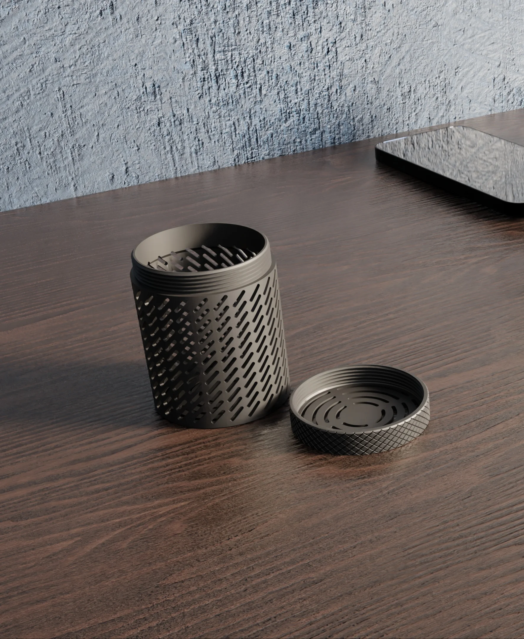 Spool Size Silica Gel Container 3d model
