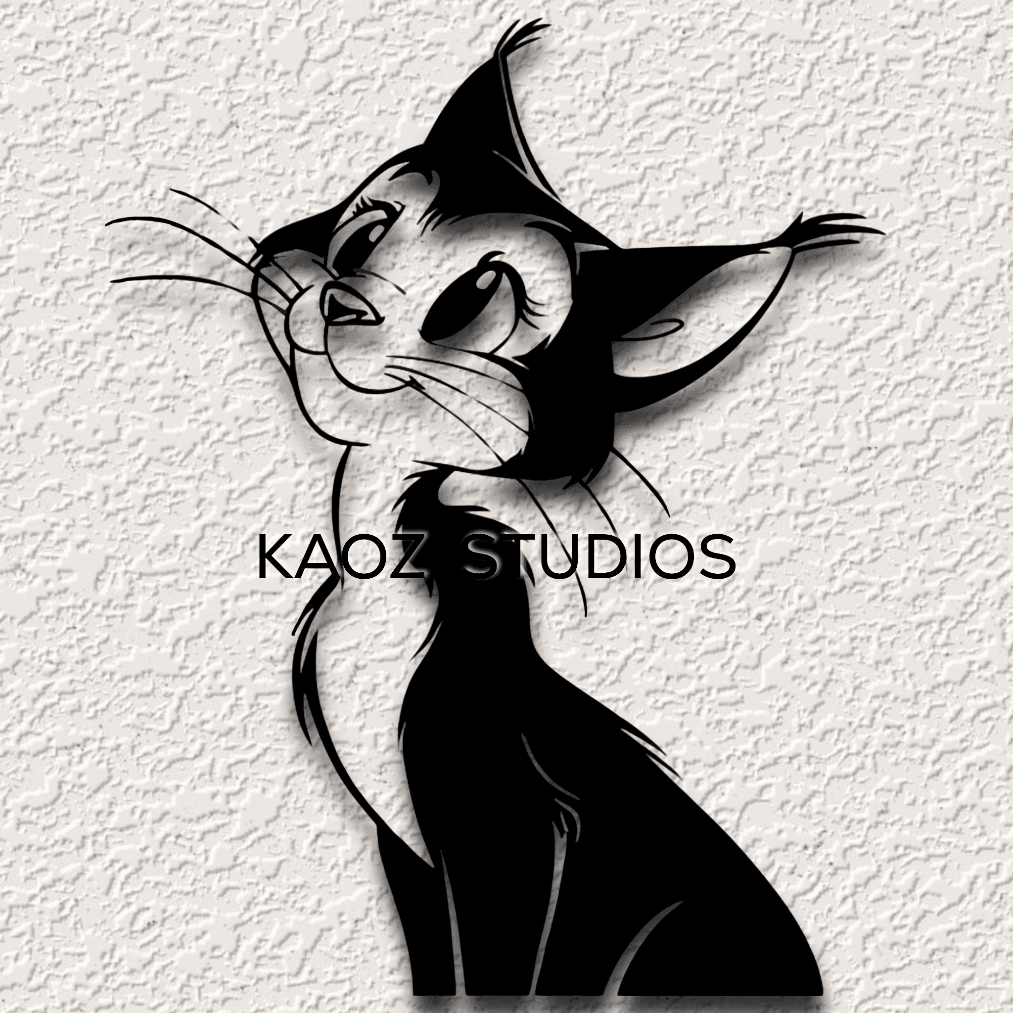 disney style kitty wall art cat wall decor kitten decoration 3d model