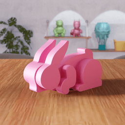 Easter Bunny Figurine 3d model