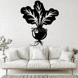 Radish 2D Wall Art/Window Art - Digital STL & SVG Files for 3D Printing and Laser Cutting 3d model
