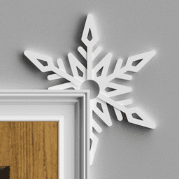 Snowflake Door Topper 3d model