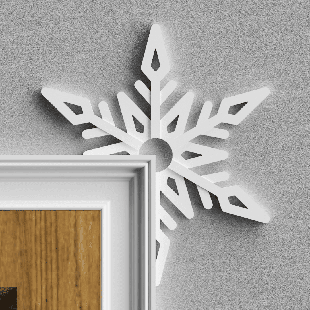 Snowflake Door Topper 3d model