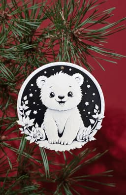 Christmas Polar Bear Decoration 3d model