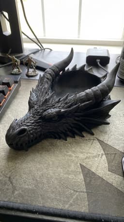 Epic Dragon Head Dice Tray - Fantasy RPG Tabletop Gaming Accessory 3d model