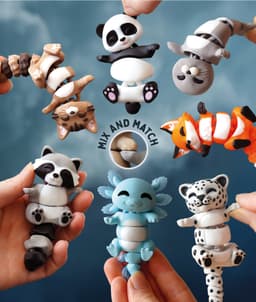 Lottie the Flexi Axolotl - Magnetic Hand-Holding Companion 3d model
