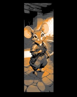 Cute little mice dressed in fantasy attire. Ready for adventure - Set of bookmarks 3d model