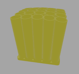 25 Tube Brush Holder 3d model