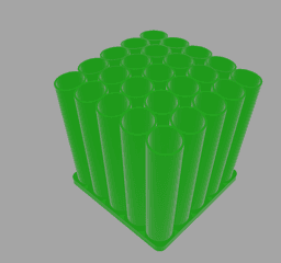 25 Tube Brush Holder 3d model