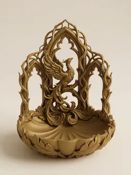 Gothic Phoenix Catchall Tray & Entryway Valet Bowl 3d model