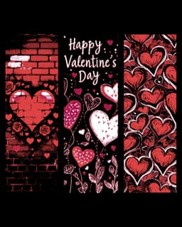 Happy Valentine's Day - Set of bookmarks to celebrate the Day 3d model